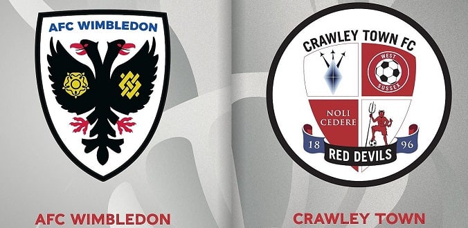 Wimbledon vs Crawley logo
